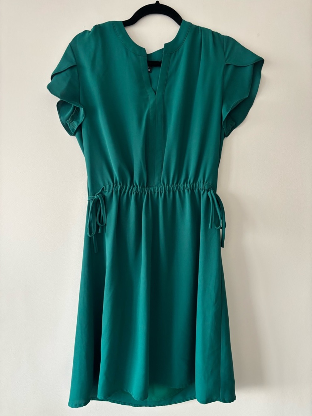 🐢41 Hawthorn Teal Drawstring Waist Mini Dress
